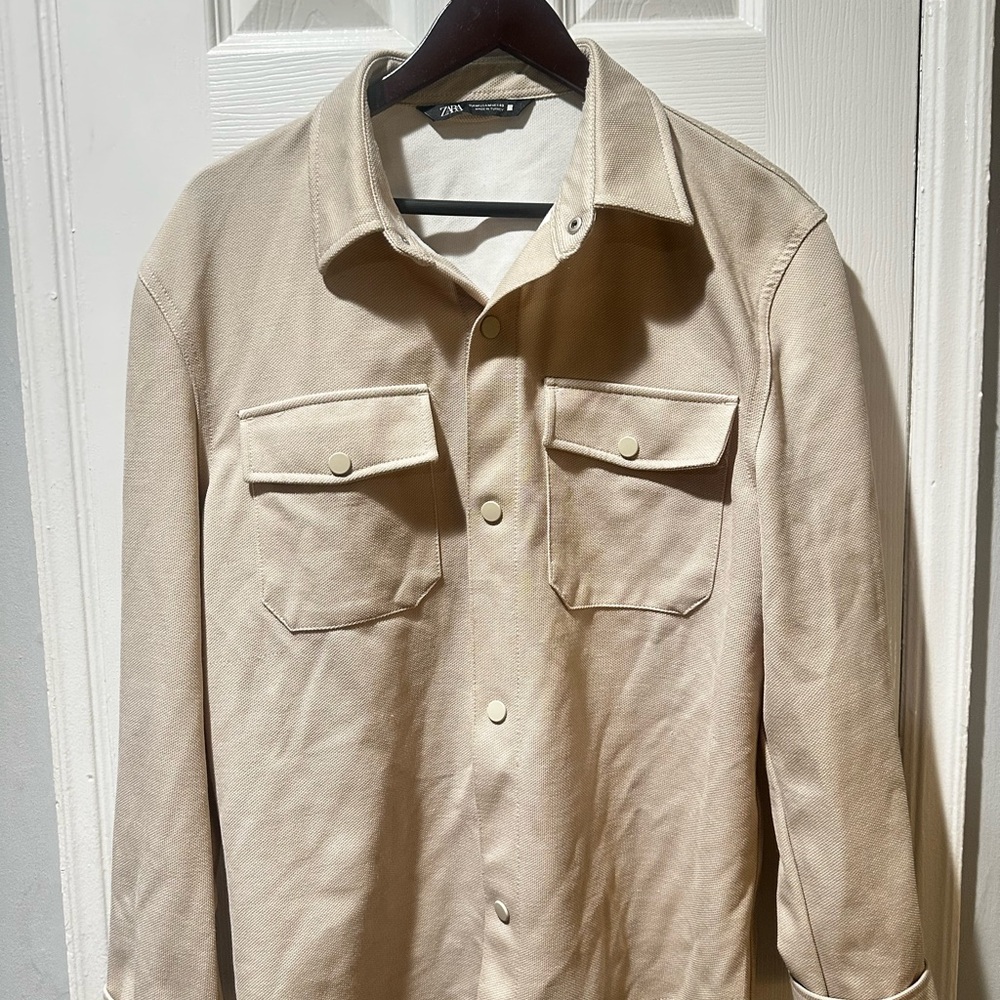 Zara Tan Shirt Jacket